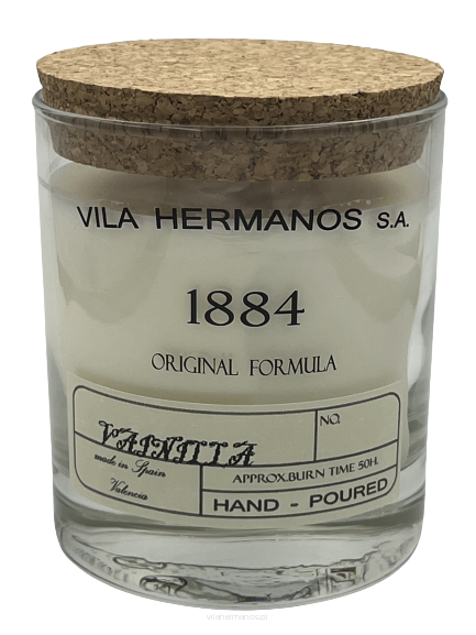 Vanilla - Vila Hermanos - świeca zapachowa 190g z pudełkiem - seria 1884