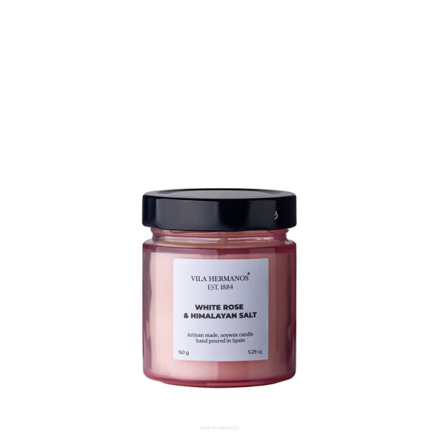 White Rose & Himalayan Salt - Vila Hermanos -  świeca zapachowa 150g - seria Apothecary Rose