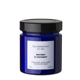 Watery & Coconut - Vila Hermanos -  świeca zapachowa 140g - seria Apothecary Cobalt Blue