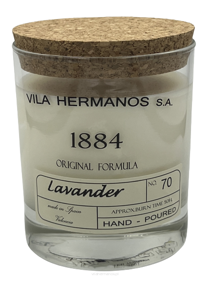 Lavender - Vila Hermanos - świeca zapachowa 190g z pudełkiem - seria 1884